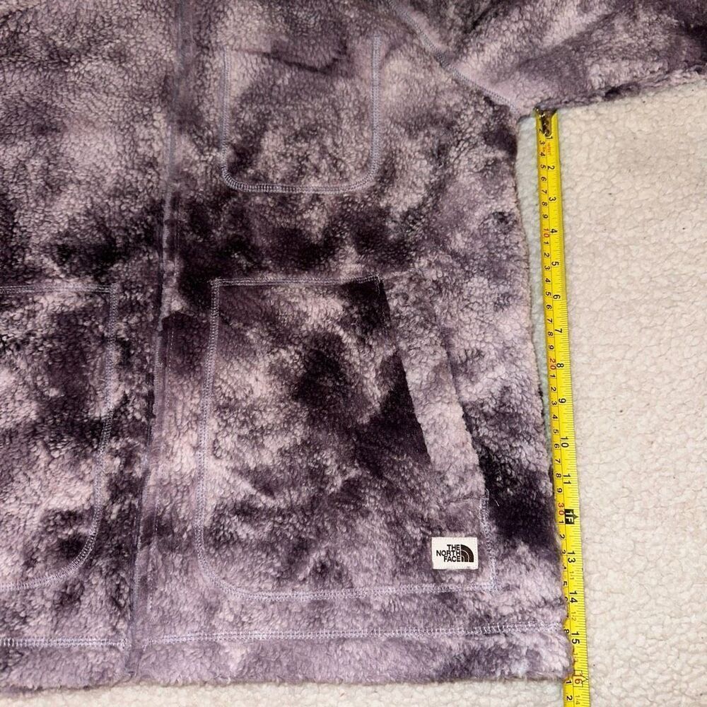 The North Face Womens Sherpa Purple White Tie Dye Zipper Jacket Medium EUC - Picture 9 of 11